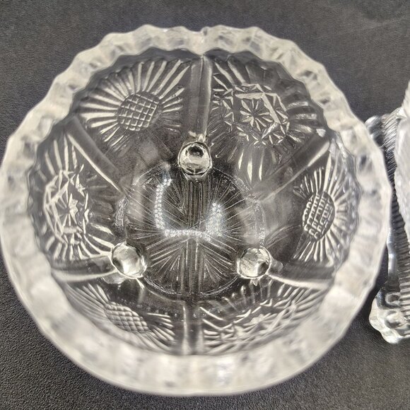Salt Dip Cellars Fostoria & Wright Glass Bowls Vintage Footed Pedestal Lot of 2 - Picture 5 of 14